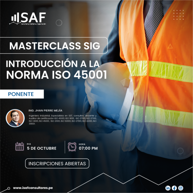 INTRODUCCIÓN A LA NORMA ISO 45001 - ISAF Consultores